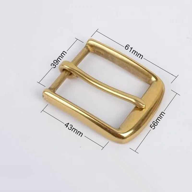 High quality Solid brass pin buckle Men\'s Belt Buckles DIY Leather Craft Supply for 3.8cm-3.9cm Wide Belt accessories 40mm