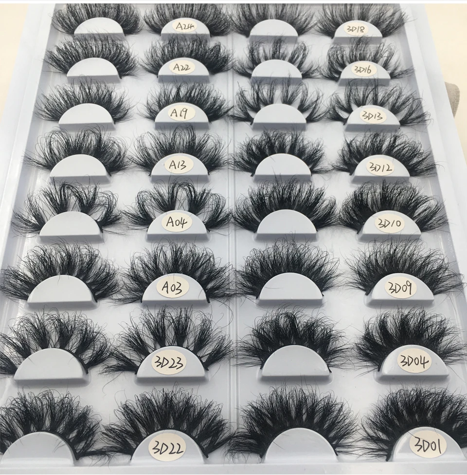 RED SIREN 5-50 pairs Fluffy Lashes 25mm 3d Mink Lashes Wholesale In Bulk Dramatic Long Natural Eyelashes Makeup Mink Eyelashes