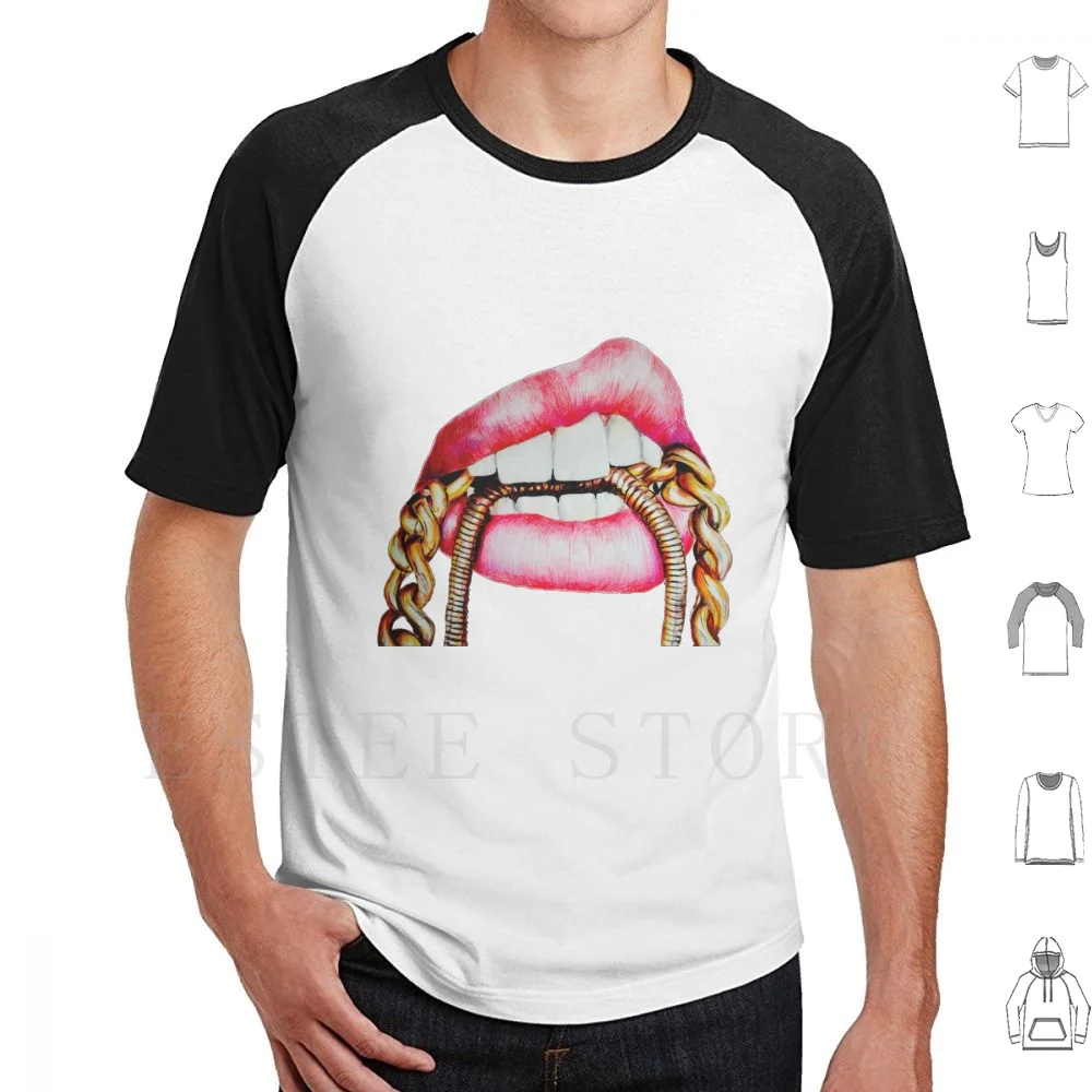 Chains Taste Good T Shirt Men Cotton 6xl Lips Candy Taste Chains Nick Jonas Lip Challenge Kiss Kissing Kisses Metal Gold