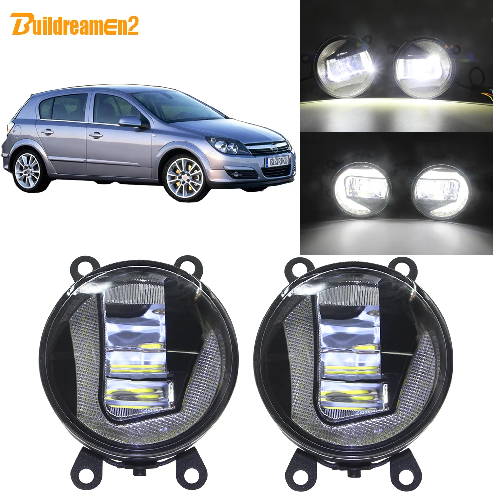 

Buildreamen2 Car Styling LED Projector Fog Light Daytime Running Light DRL White H11 12V For Opel Astra G H 1998-2010