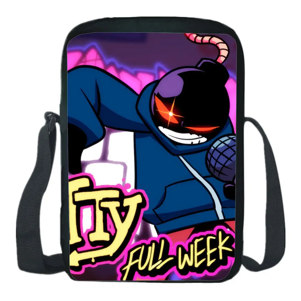 Friday Night Funkin School Bag Backpack Casual Crossbody Bag Unisex Shoulder Bag Diagonal Small Backpack Light Mini Phone Bag