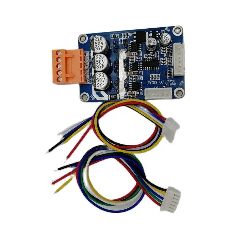 

JYQD-V7.3E3 12V-36V 15A 500W DC High Power Brushless Motor PWM Controller Driver Board with Aluminum Heatsink Connector Wires