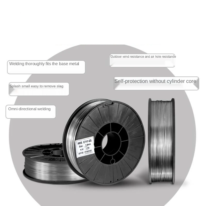 Cred ลวดเชื่อม1.0E71T-Gs เหล็กคาร์บอน Flux Core Self-ป้องกันลวดเชื่อม0.8รองป้องกันเครื่องเชื่อม
