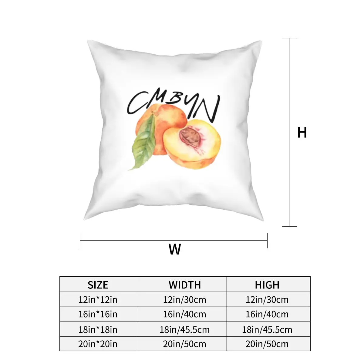 Call Me By Your Name Peach Pillowcase Polyester Cushion Cover Decorative CMBYN LGBT Throw Pillow Case Cover Home Square 45X45cm