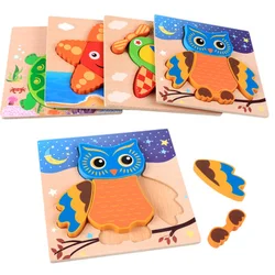 38 styles wood montessori toys educational toys early learning cognition kids cartoon grasp intelligence sensory toys puzzle