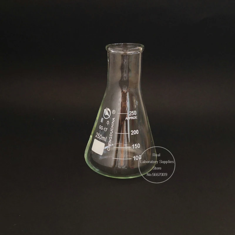 Imagem -02 - Frasco de Vidro Borosilicato para Equipamentos Químicos de Laboratório Pescoço Largo Reto Cônico Triangular 50ml a 1000ml 1pc