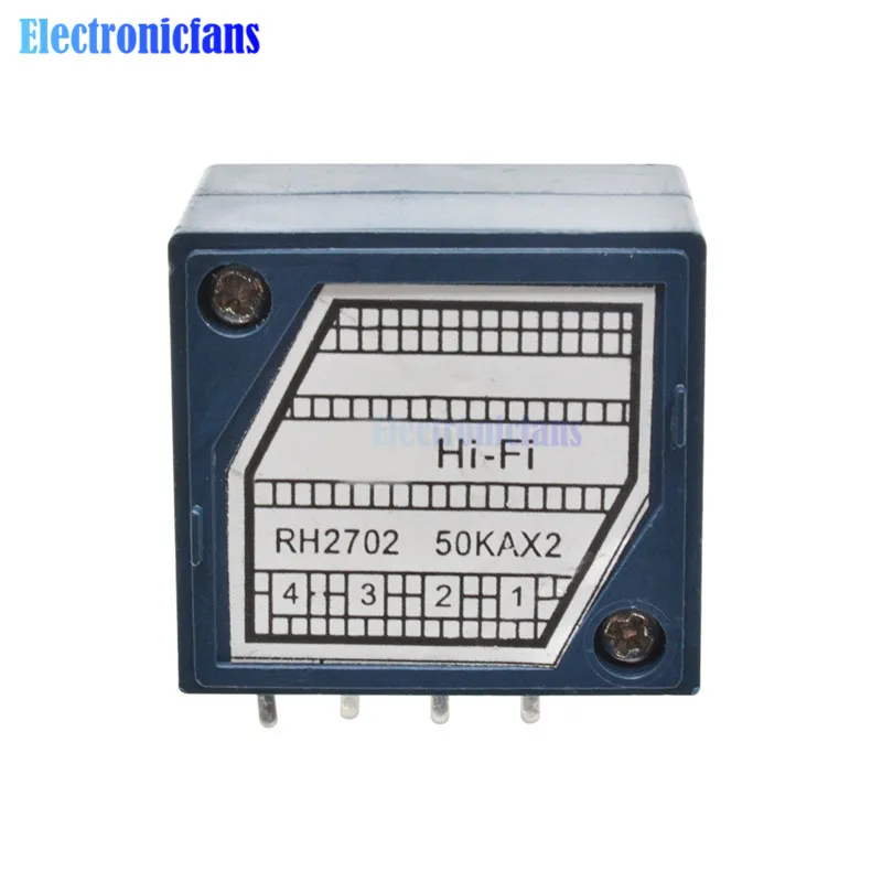 Diymore potenciómetro rotativo ALPS 50K RH2702 A50K, potenciómetro Dual de 8 pies, amplificador de altavoz estéreo, potenciómetro de volumen