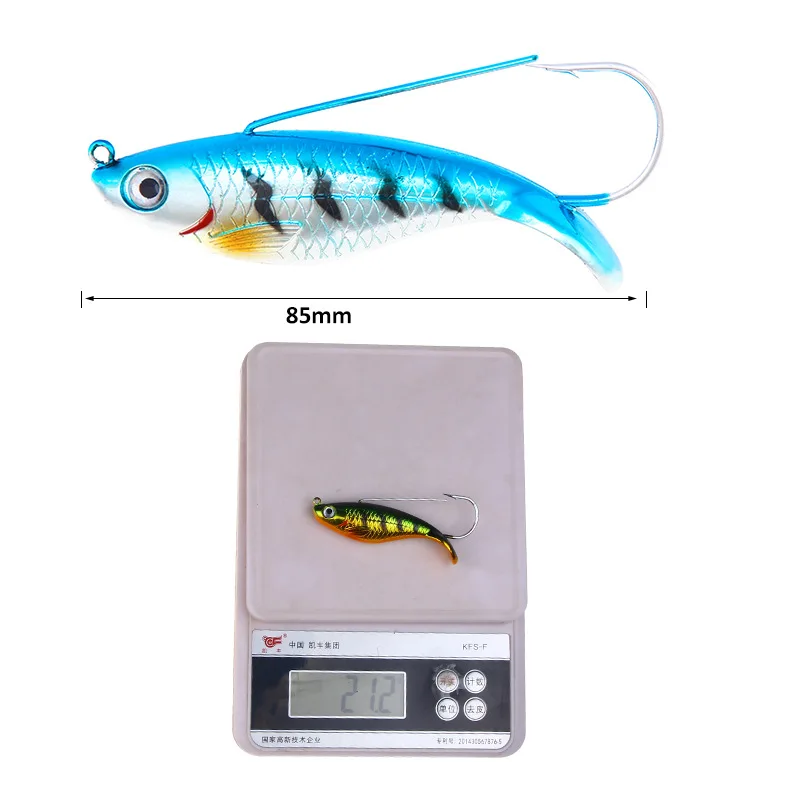 1Pcs VIB Fishing Lures 8.5cm 21.2g Winter Ice Fishing Anti Grass Single Hooks Wobblers Isca Artificial Hard Bait Bass Tackle