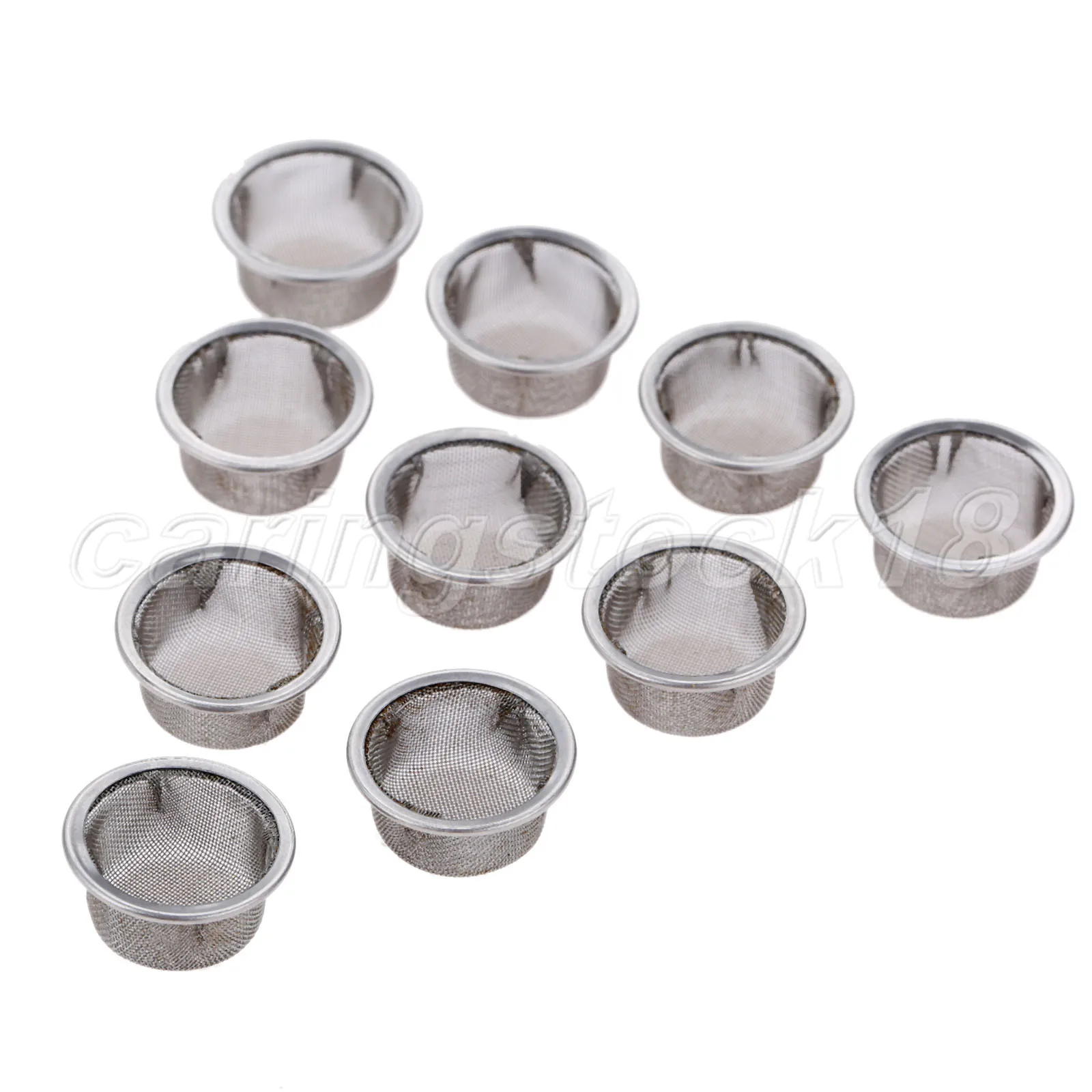 100Pcs Tobacco Smoking Pipe Metal Filter Screen Steel Mesh Concave Bowl Style Smoke Accessories