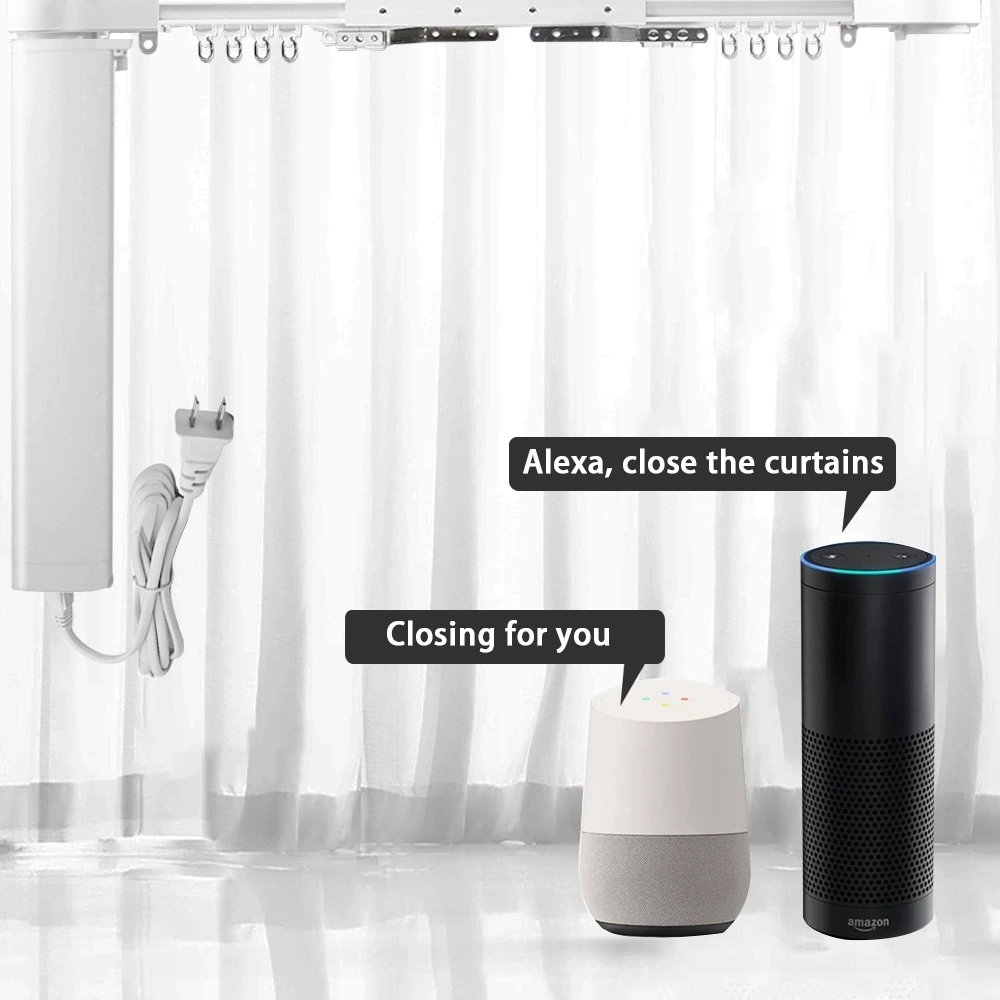 Tuya WiFi Electric Smart Curtain Motors Intelligent Motor with RF Remote Support Alexa Google Yandex alice for Smart Home