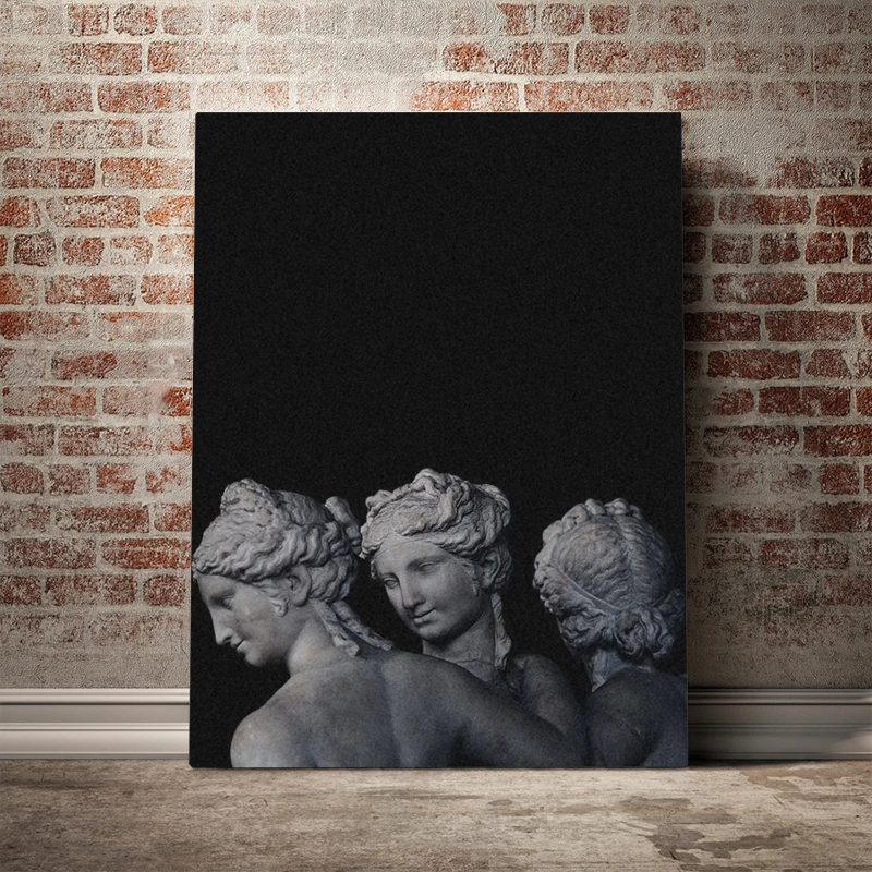 

Modular Canvas HD Black Greek Sculpture Prints Wall Art Posters Aesthetics Paintings Living Room Home Decor Pictures Framework