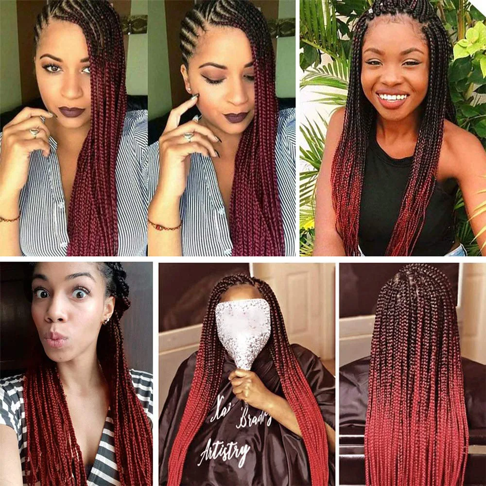 Vorgestrecktes Flechthaar 16/20/22/26/30 Zoll Niedrigtemperatur-Faser Synthetische Haarverlängerungen für Jumbo Crochet Braids – Detail 22
