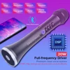 Lewinner L-698D – Microphone professionnel Portable sans fil, haut-parleur de karaoké, avec grande puissance, Bluetooth, 20W 5
