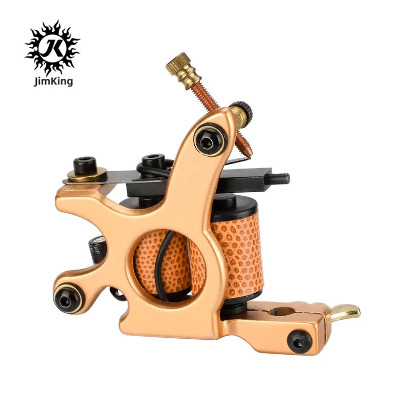 

JimKing Aluminum Coil Tattoo Machine Professional Tattoo Gun 10 Wraps Coil Liner for Body Artist Permanet Makeup