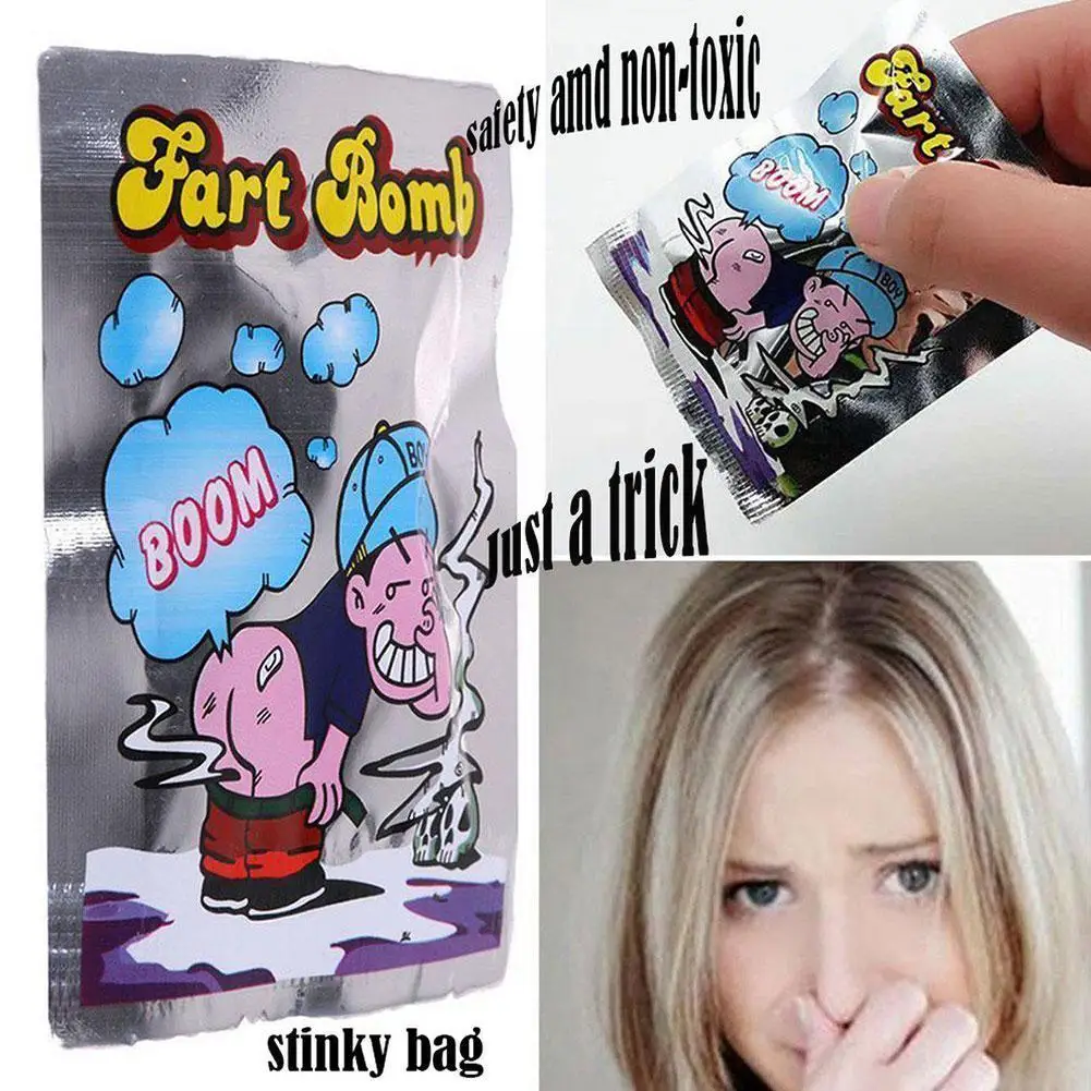 1pc Funny Fart Bomb Bags Stink Bomb Smell Funny Gags Tricky Toy Joke And Jokes Fool Non-toxic Toy Gag Toy Practical Safety I5n5