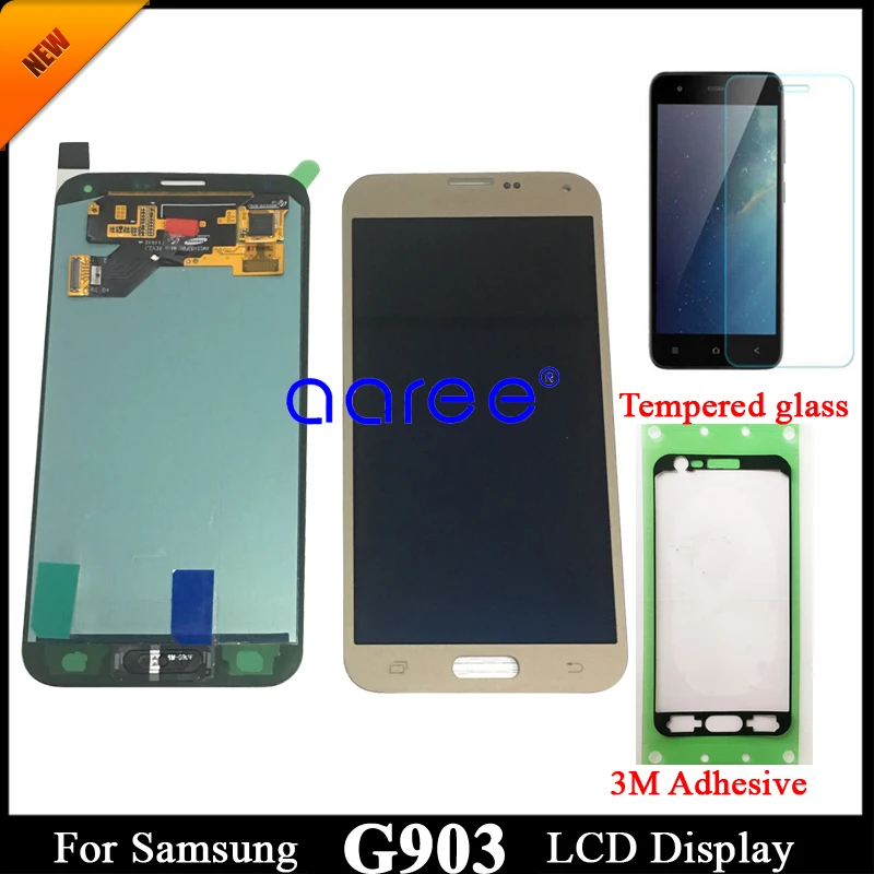 adhesive +100% Super AMOLED For Samsung S5 NEO LCD G903F Disaplay LCD Screen Touch Digitizer Assembly Home Button