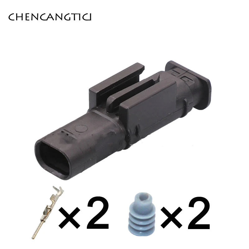 

1 Set Tyco Amp 2 Pin Automotive Electric Cable Connector Male Sensor Plug For VW 1-1703498-1 4F0 973 702 0-2112986-1 1-1718643-1