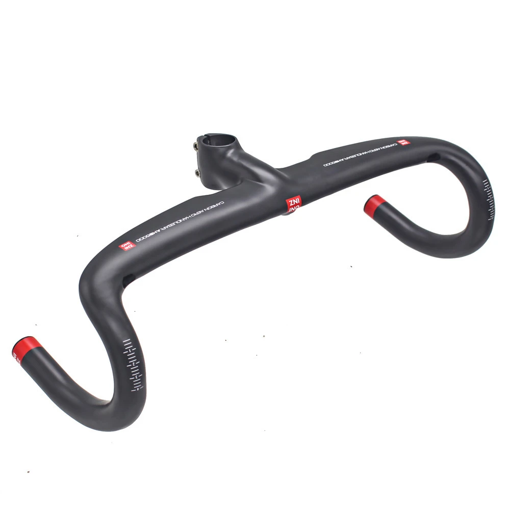 

Road Bike Full Carbon Handlebar Integrated Handlebar Bike Handle Bent Bar With Computer Mount 400-440*80-120mm Inner Routing