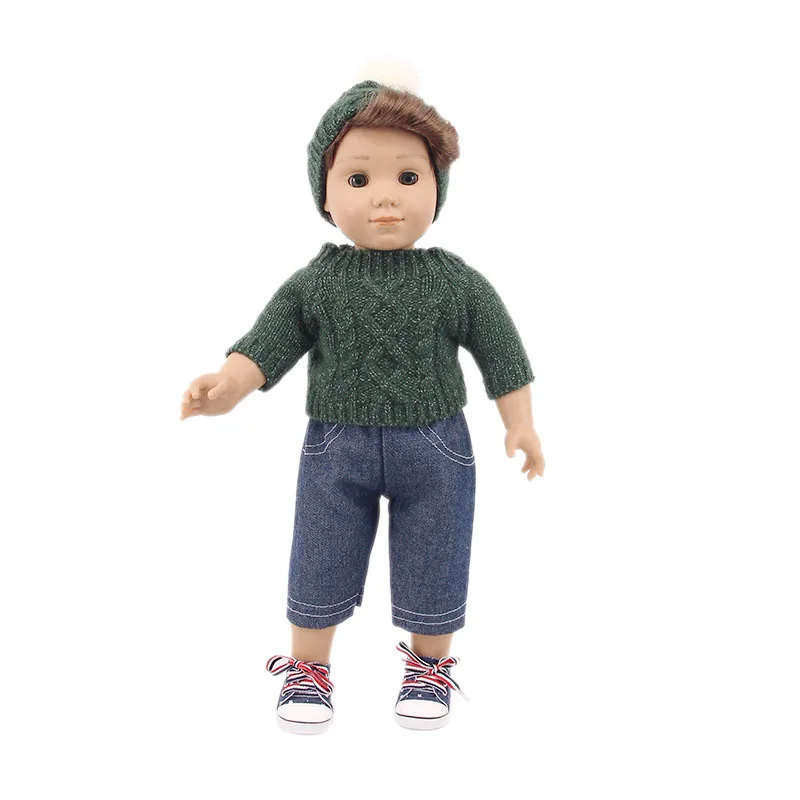 Ropa de muñeca para bebé recién nacido, Tops y Jeans, muñeca Logan Boy Reborn de 43Cm y Niña Americana de 18 pulgadas, regalo de juguete de nuestra generación, 2 piezas por juego