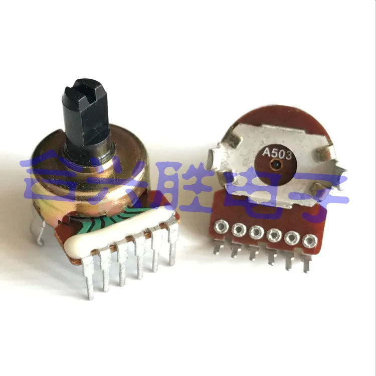 1PCS 161 type potentiometer double A50K/A503 audio speaker amplifier volume potentiometer 6 feet