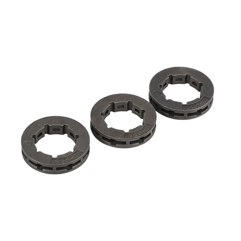 3 Buah Alat Bagian Logam Gergaji Mesin Spare Part Chain Saw Sprocket Rim Power Mate 325-7 untuk Gergaji Pengganti