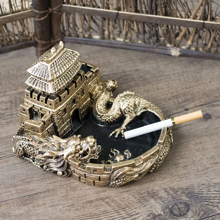 Cenicero Ashtray Dragon Smoking Accessories Portable Hallowe Cigarette Cigar Dragon Ash tray