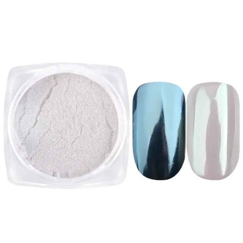 Magic Mirror Pearl Colors Shell Powder For Nails irridescent Aurora Chrome Sparkly Pigment Glitter Dust For Nail Art Decoration