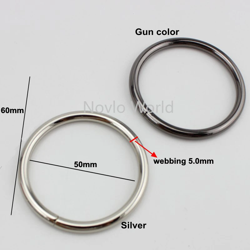 2-10 pieces 5 size 6 colors 50/75/100/125/137mm Opened o ring for bags purse hanger connector Diy handbags handle