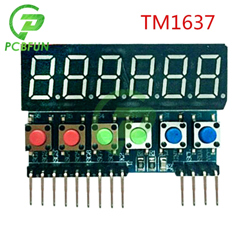 TM1637 6 Bits Rohr Display-Taste Scan Modul Digital IIC interface Für Arduino 0,36 inch Digitale Rohr I2C Protokoll Stick modus