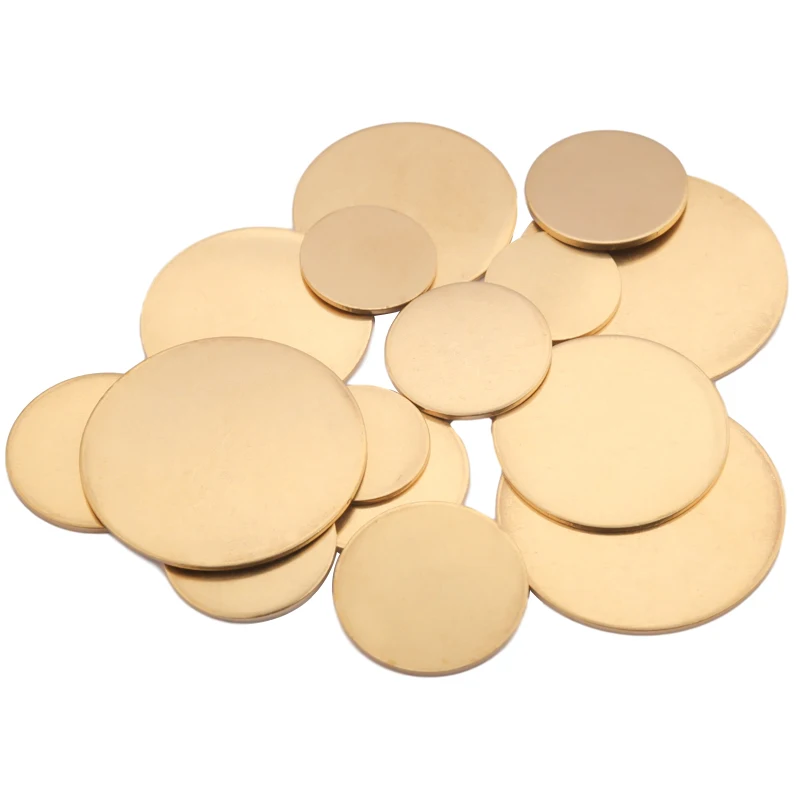 Raw Brass Metal Stamping Blank Round Without Hole Disc Charms Plate Pendant Jewelry Findings For Necklace Making Accessories