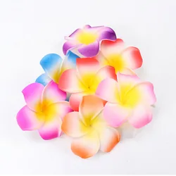 10Pcs Artificial Plumeria Hawaiian PE Foam Frangipani Flower DIY Wreath Headdress Wedding Party Decoration Fake Flower