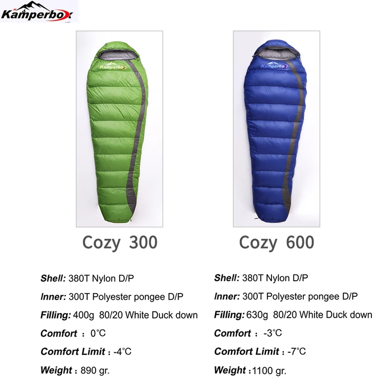 Kamperbox Down Sleeping Bag Ultralight Sleeping Bag ,Winter Sleeping Bag Camping Equipment Lightweight Sleeping Bag Camping