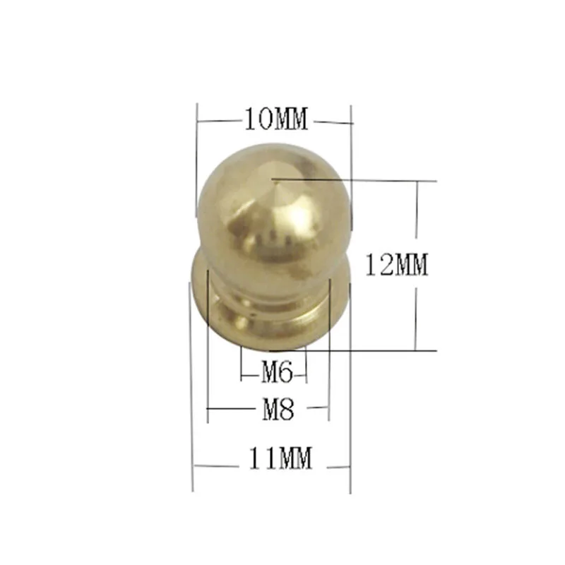 

10 шт., полностью латунные M4 M5 M6 M10, полукруглые желудовые гайки, декоративные крышки