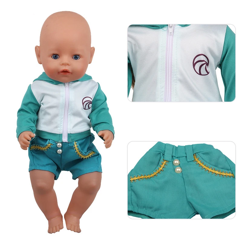 Doll Clothes Hoodies Shorts for American Girl Doll Clothes Fit 17 Inch 43cm Baby Clothes Furniture for Dolls Gift Reborn Doll