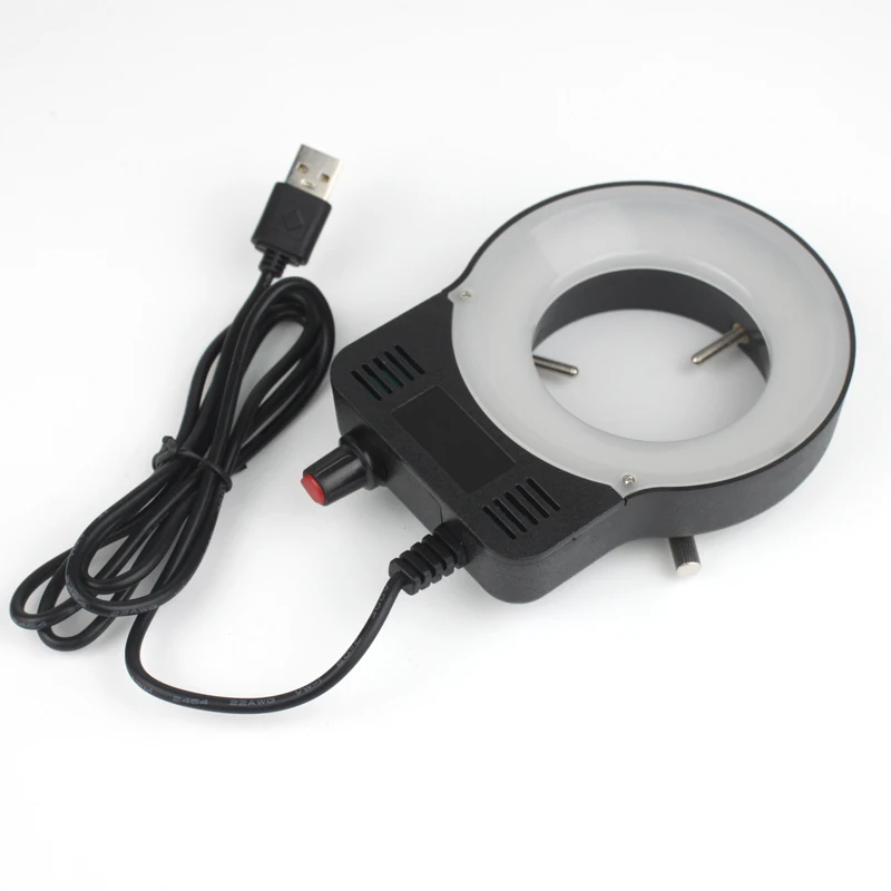 Led Usb Uitgang Verstelbare Dc 5V Schaduwloze Ring Licht Iluminator Lamp Voor Industrie Stereo Microscoop Industriële Camera