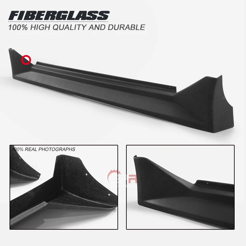 Car Accessories MBT2 Style FRP Fiber Glass Side Skirt Fiberglass 86 Door Step Cover Extension Tuning Kit For Toyota AE86 Trueno