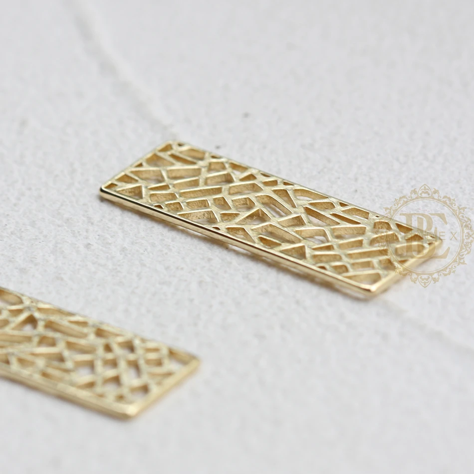 DIY Supply-One Piece Solid Brass Finding Rectangle Link - 30x10mm (4684C)