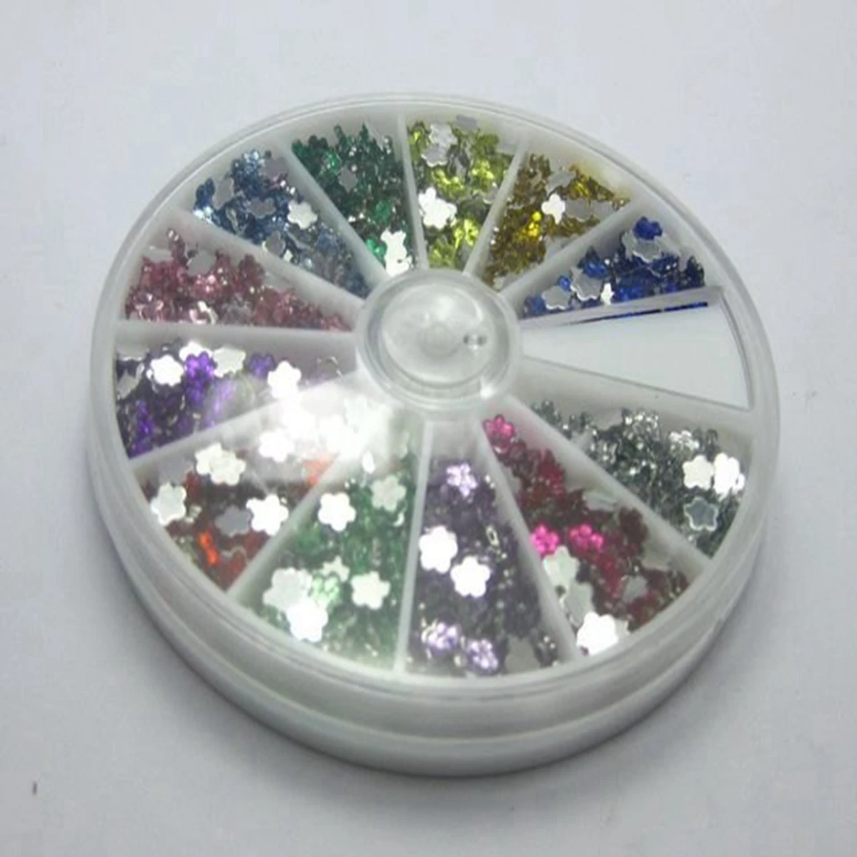 1000  Acrylic Flatback Mini Flower Gems Rhinestones 4mm  Pick Your Color