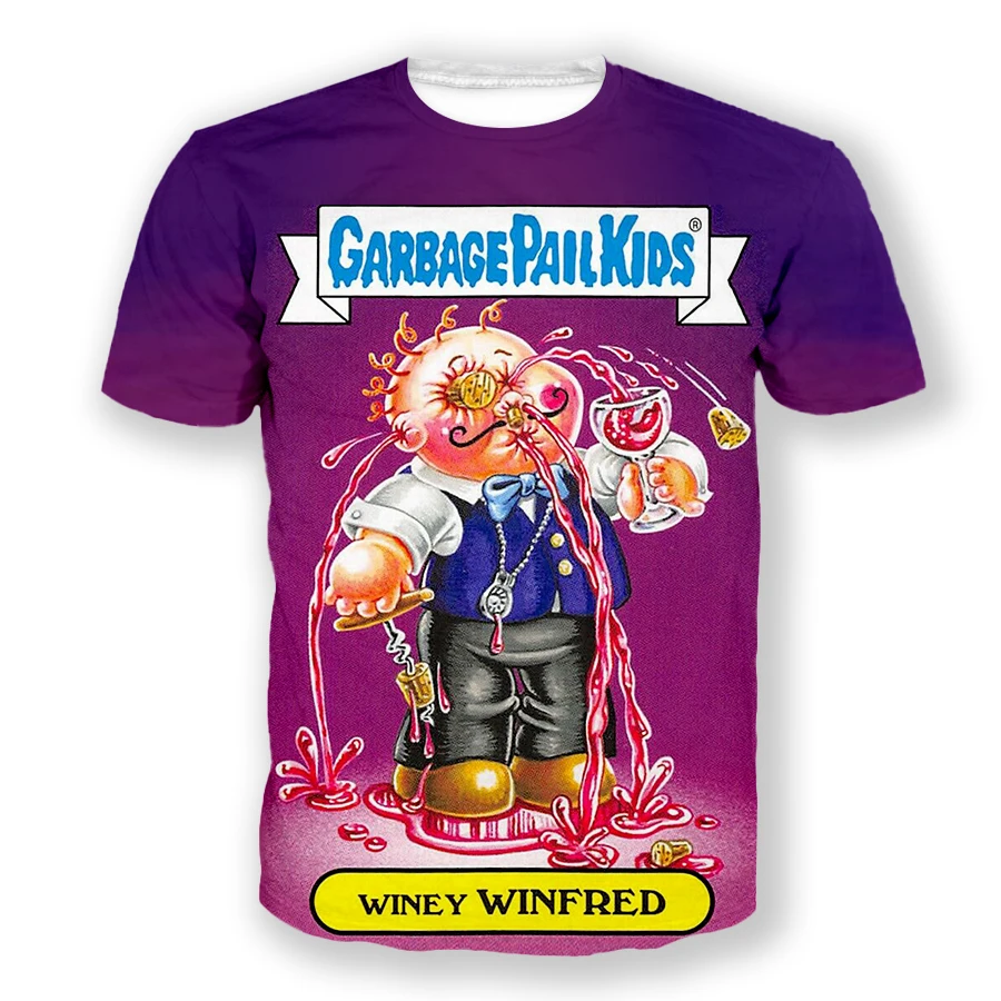 New Fashion  Women/men\'s 3D Print Cartoon Garbage Pail Kids Casual T-shirts Harajuku  T-shirts