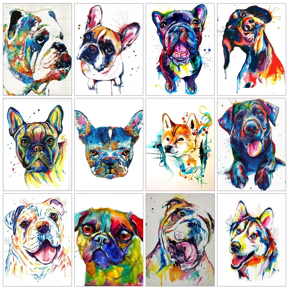 Yumeart Diamond Mosaic Pet Dog Paint With Diamonds Cross Stitch Diamond Embroidery Full Display Animals Picture Of Rhinestones