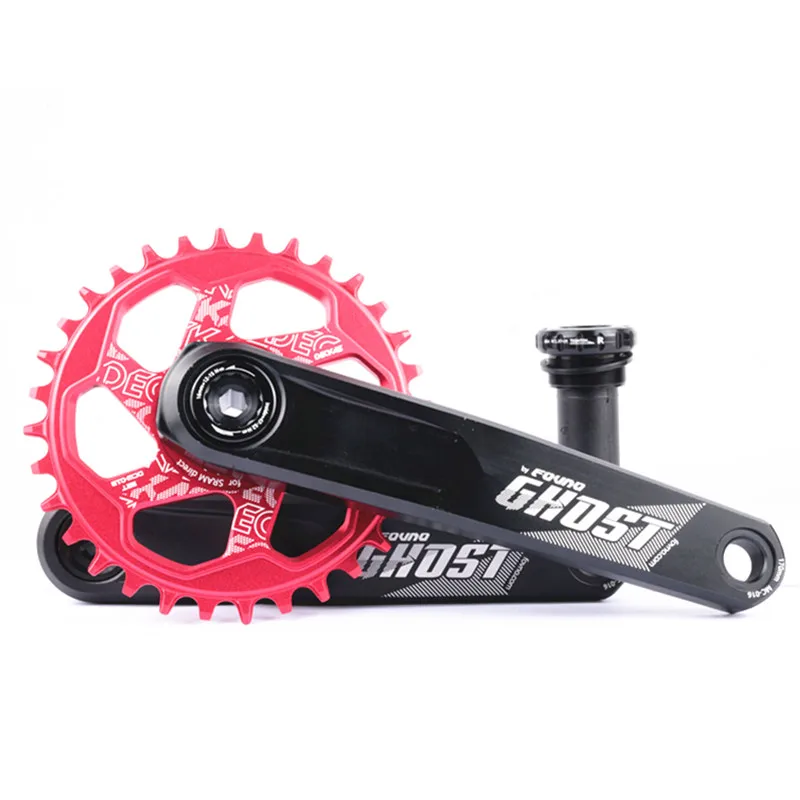 FOVNO MC-016 Crankset Mountain Bike Set Bottom Bracket For MTB Bicycle Crank 170mm 175mm With Deckas Crown Chainring