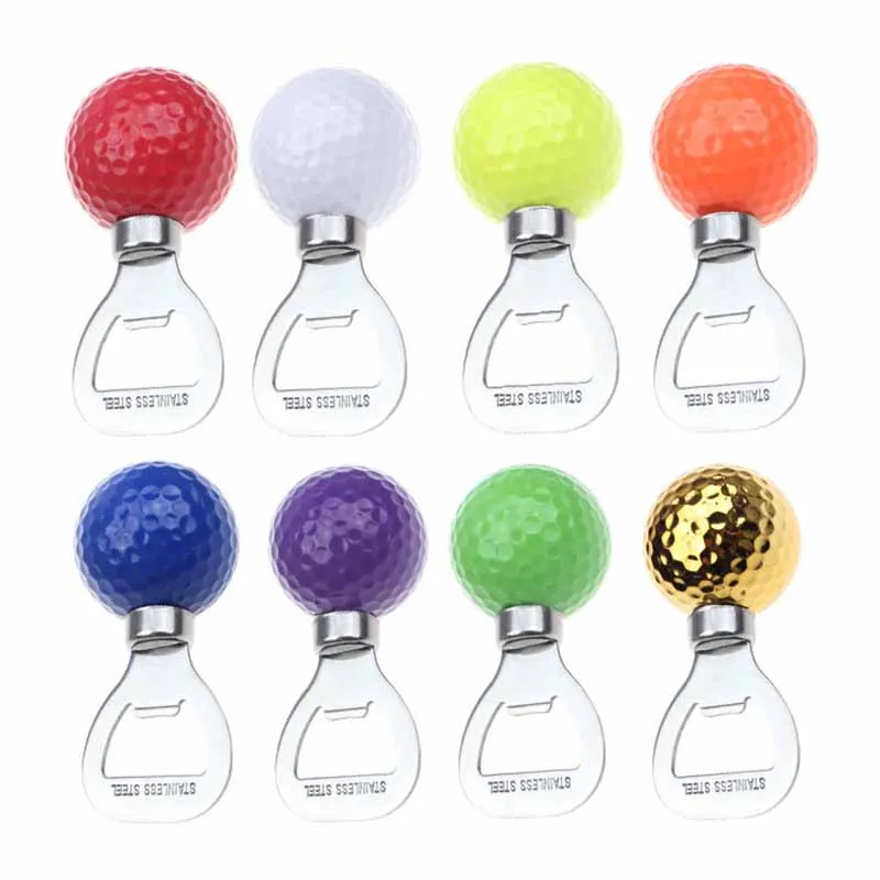 CRESTGOLF 1pc/pack Golf Ball Shape Bottle Opener Beer Plate Balls Open Tools Stainless Steel 8 Color for Your Choice