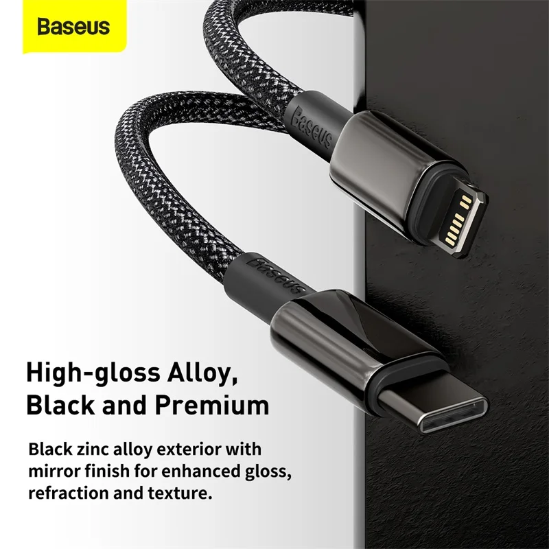 Baseus 20W PD USB Cable For iPhone 14 13 12 Pro Max Plus Mini 11 X 8 Type C Fast Charging Data Cable For iPad Mini Air Wire Cord