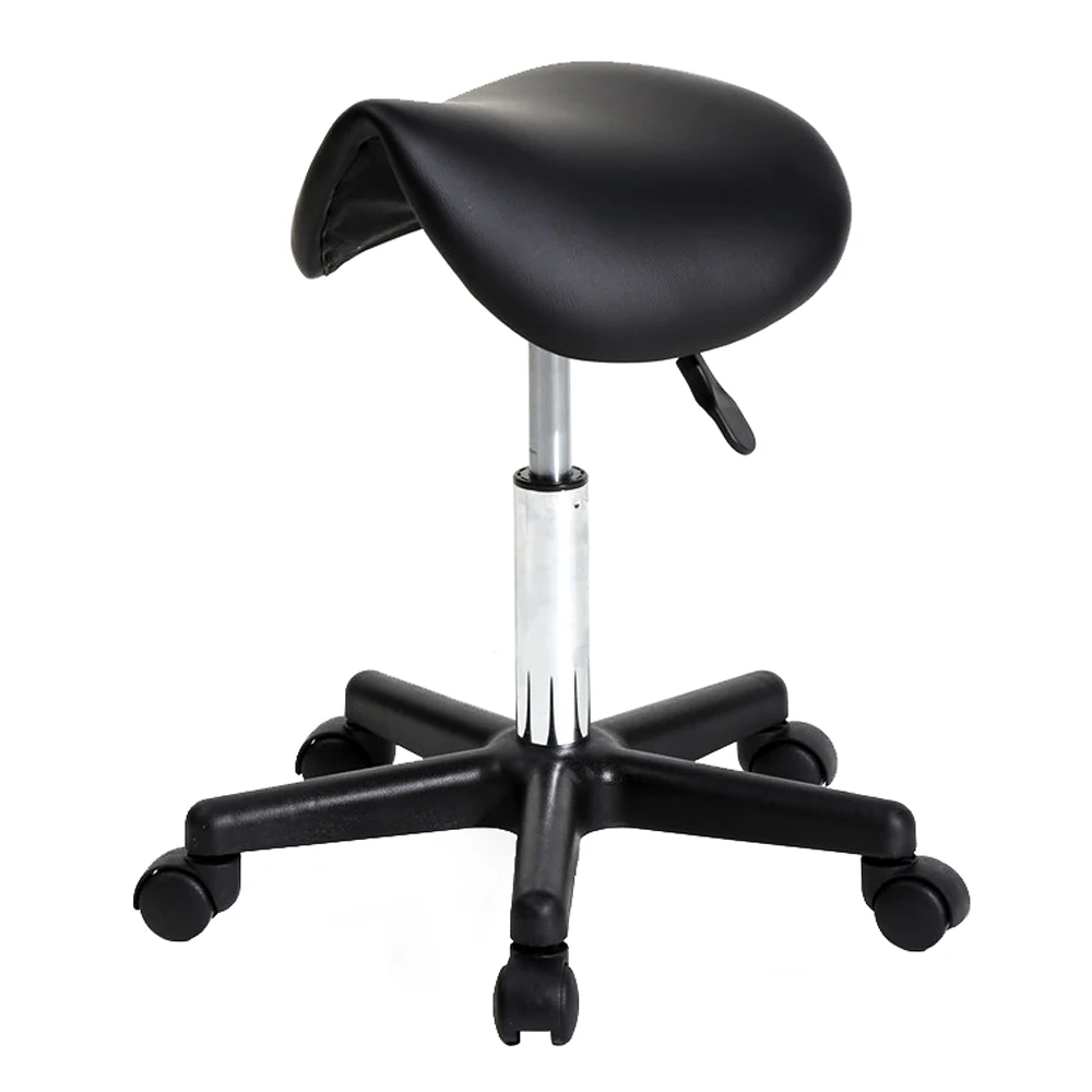 360 Degrees  Adjustable Saddle Stool Plastic Flat Feet Rotation Bar Stool Black  Bar Stool Chair Bar Stools Modern