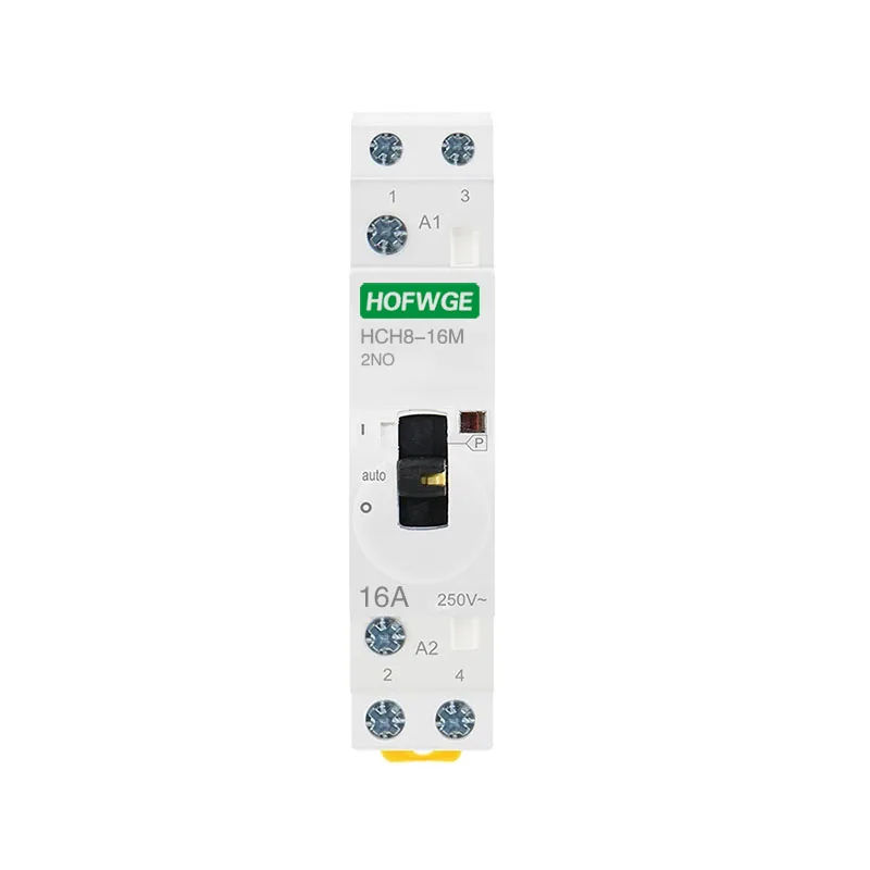 HCH8-25M 2P 16A 20A 220V Din Rail ในครัวเรือน AC Contactora Cjx2 32 2no 2nc ด้วยตนเองสวิทช์ควบคุม