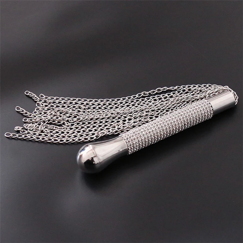 Bdsm Metal Chains Whip Flogger Ass Spanking Bondage Sex Toys For Couples Fetish Women And Men 2 Type Heavy Whip Adult Games view 3