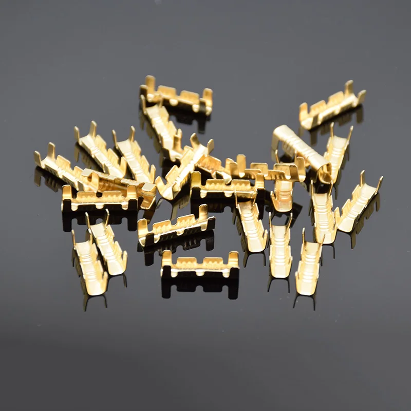 100pcs 453 U-shaped tab cold inserts Docking connector line pressing button quick connect terminal wiring 0.5 to1.5 square  mm2