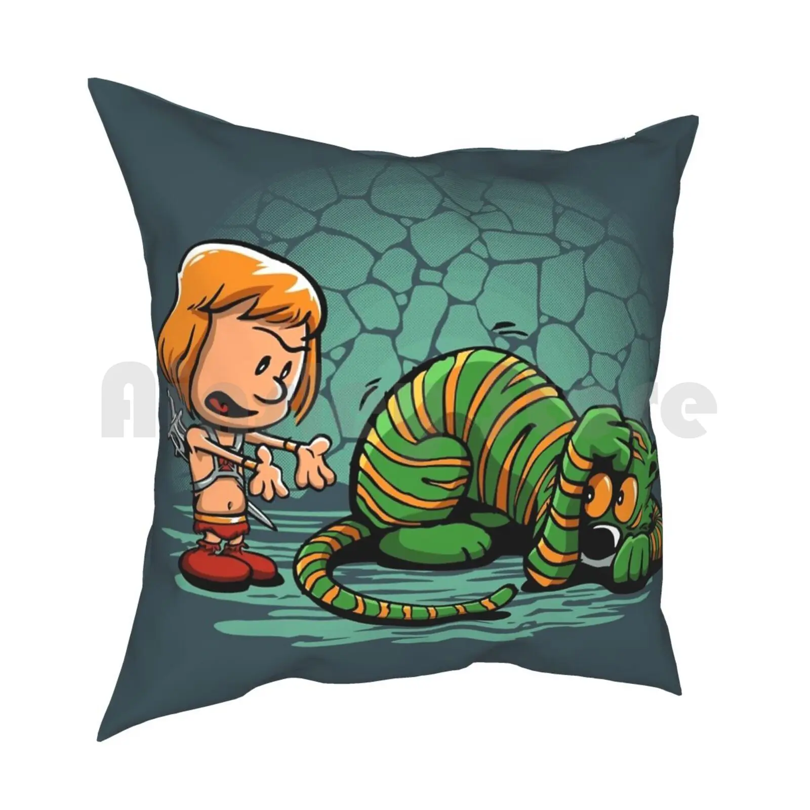 Afraid Of Your Own Shadow Pillow Case Printed Home Soft Throw Pillow He Man He Man Masters Of The Universe Cringer Tiger