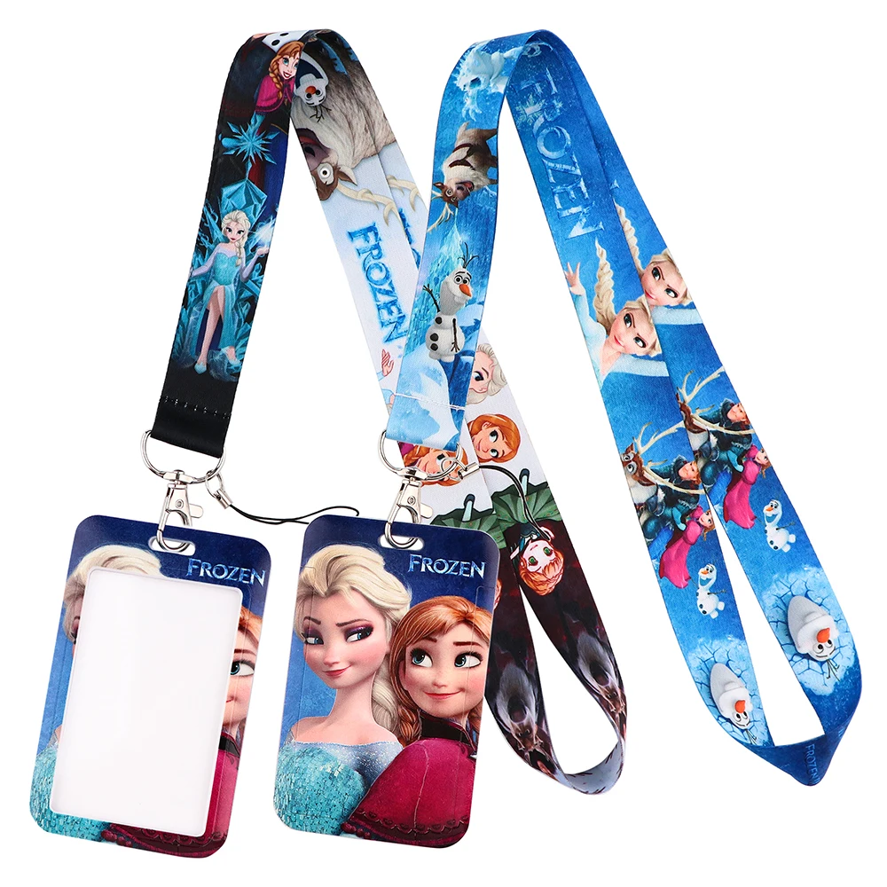 

LT1074 Frozen Neck Strap Lanyards Keychain Badge Holder ID Card Pass Hang Rope Lariat Lanyard for Key Rings kids Accessories