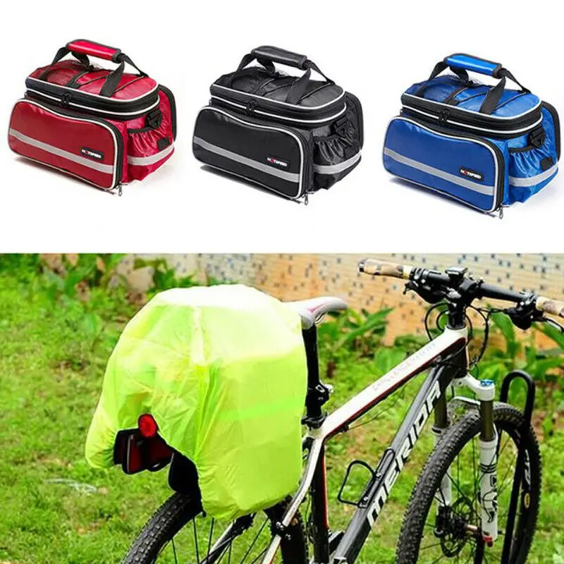 

20L Waterproof Bicycle Saddle Bag Large Capacity Tail Rear 3 in 1 Trunk Bag Road Mountain Luggage Carrier Bike Bags